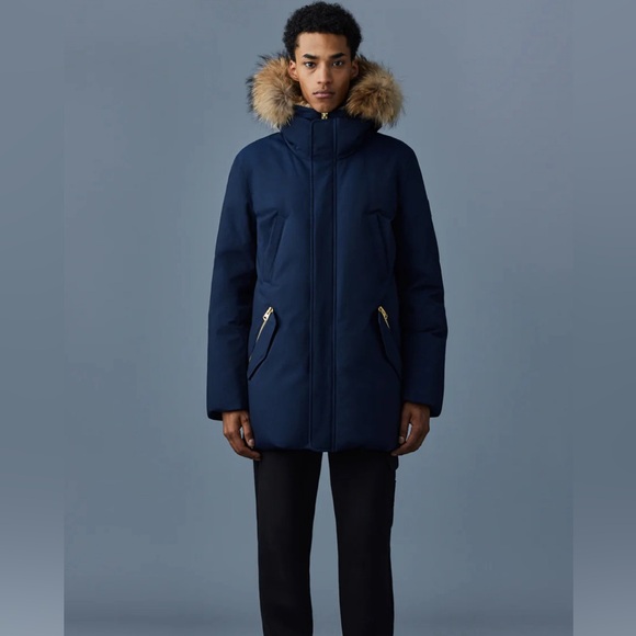 EDWARD 2-in-1 down parka with hooded bib and natural fur for men - Picture 3 of 11